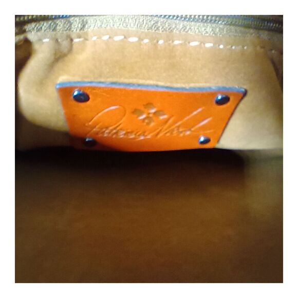 Patricia Nash Calvi Shoulder Bag Tote Studded Embellished Rose Navy Blue Leather - Picture 14 of 15